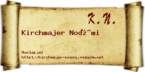 Kirchmajer Noémi névjegykártya